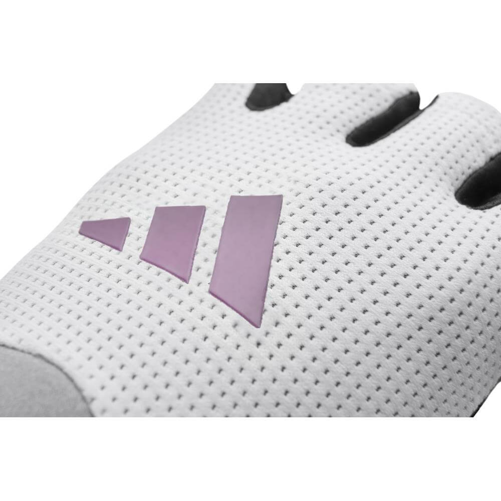 Adidas Womens Performance Training Gloves - White/Purple Logo