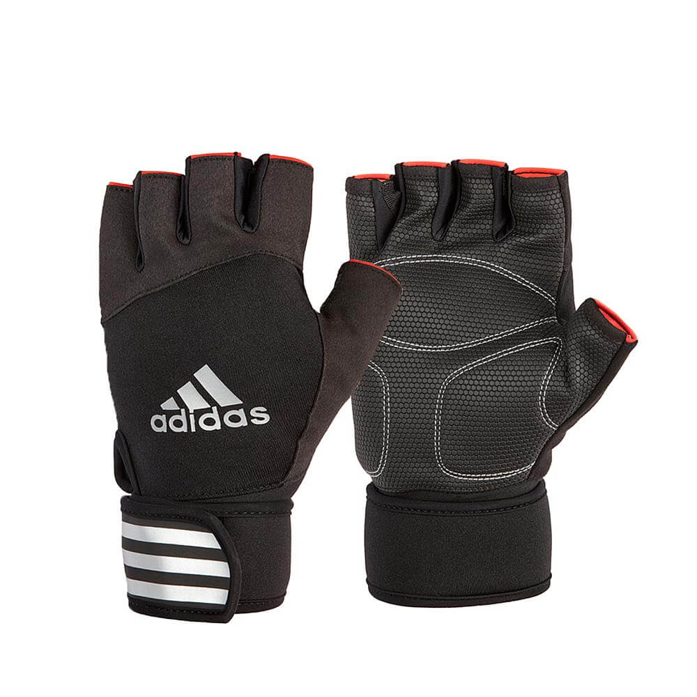 Adidas Half Finger Weight Lifting Gloves - Black/White
