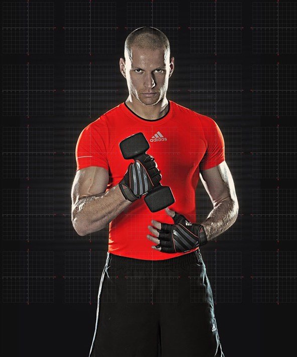 Adidas Performance Gloves - Black/Red - Weight Lifting Workout