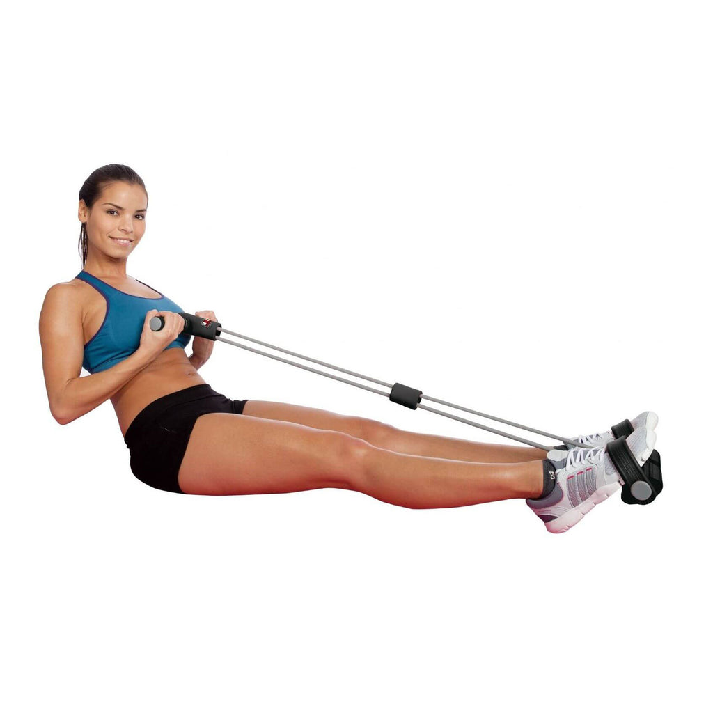 Woman exercising using a Body Sculpture Abdominal Rower