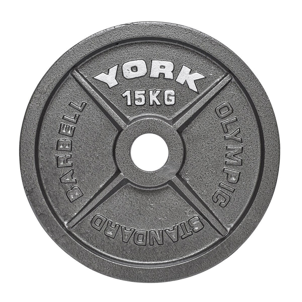 York Olympic Hammertone Cast Iron Weight Plate 1 x 15kg