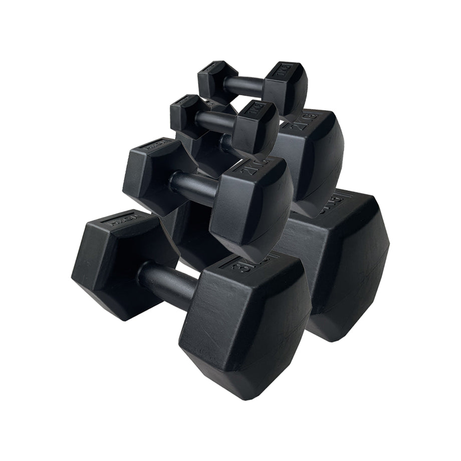 HXGN 12kg Hex Dumbbell Set – Workout For Less