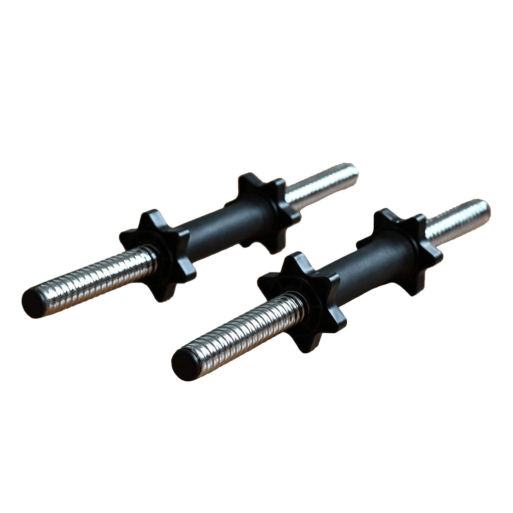 HXGN 1" Standard Dumbbell Bars with Spinlock Collars Pair