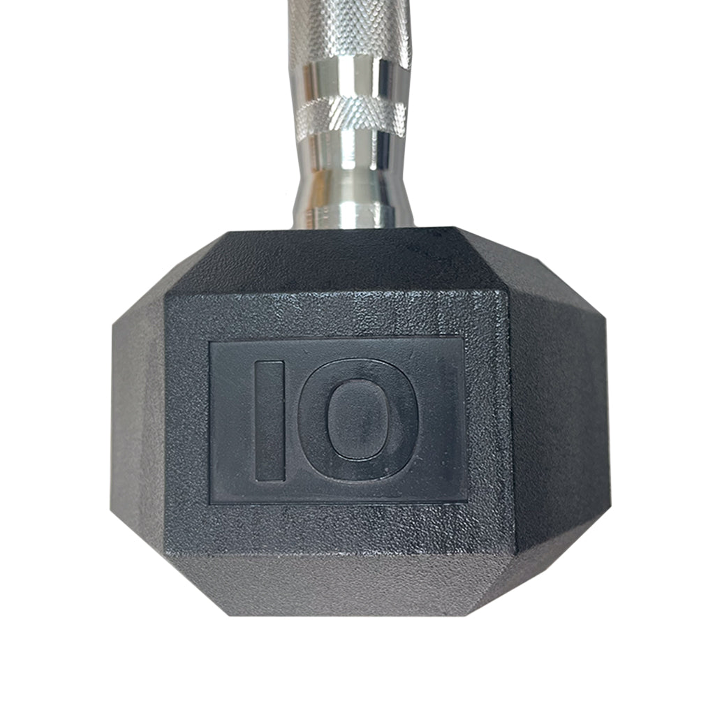 10kg HXGN Pro Hex Dumbbell Weight Marking