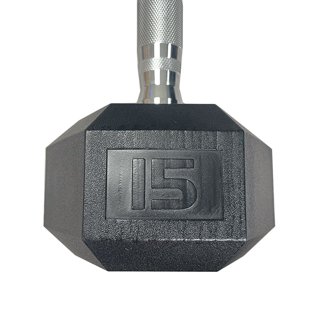 HXGN Pro Hex Dumbbells 15kg Weight Marking