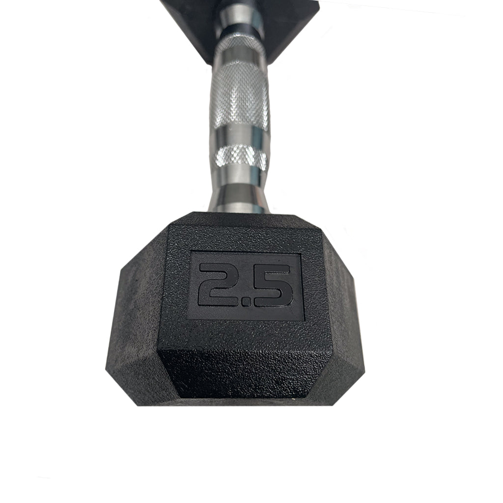 Hexagonal HXGN dumbbell with '2.5' marking