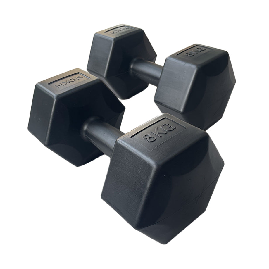 HXGN x 8kg Hex Dumbbells – Workout For Less