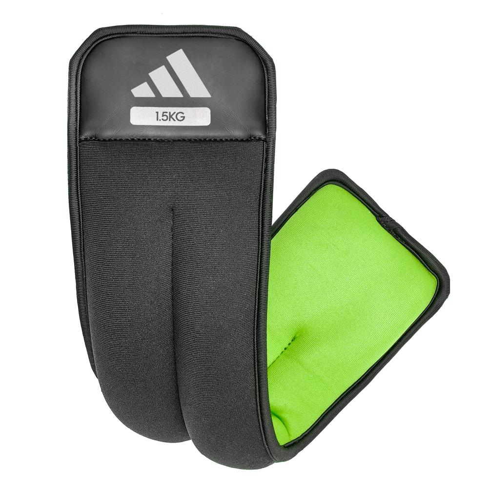 Adidas Ankle Wrist Training Weights 2 x 1.5kg - Black/Green