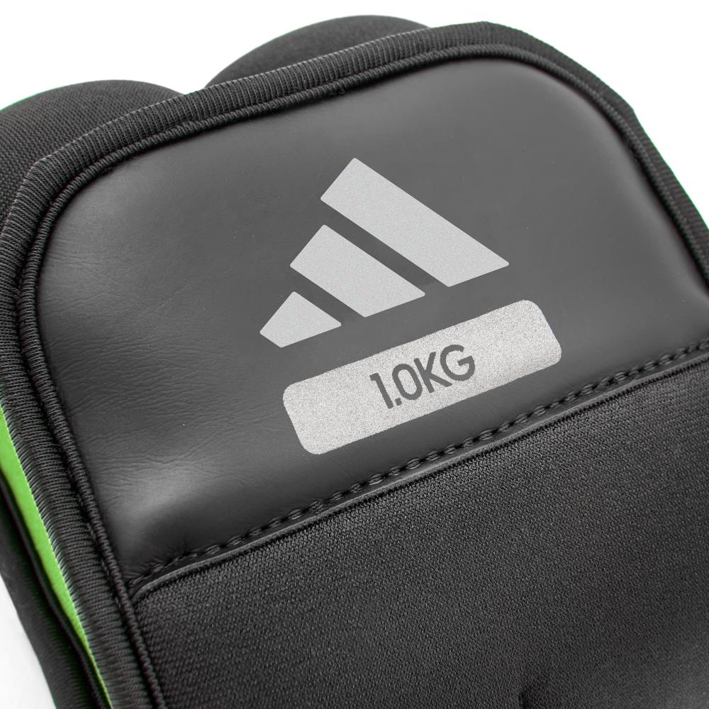 Black ankle weight with Adidas logo and '1.0KG' label on a white background