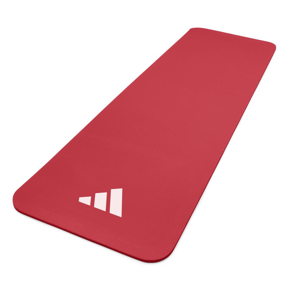 Adidas 10mm Fitness Mat - Red Flat on Floor