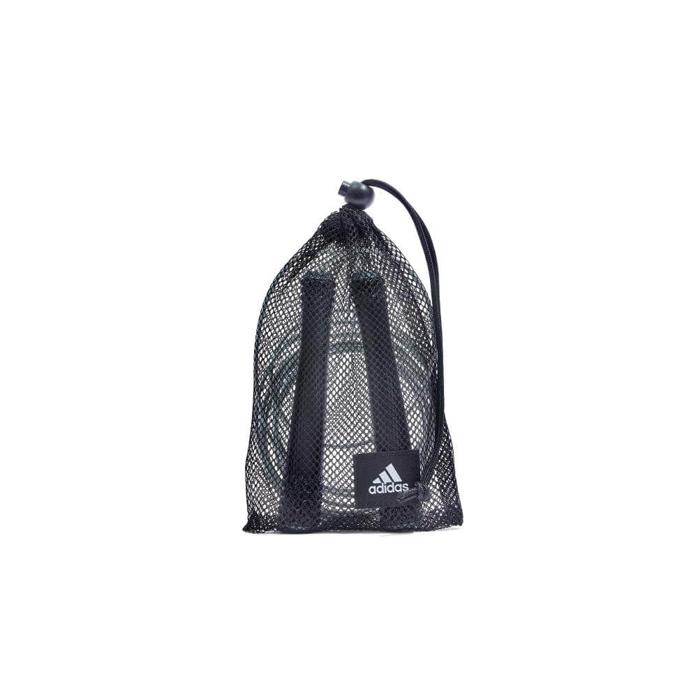 Adidas Adjustable Skipping Rope with Mesh Carry Drawstring Bag