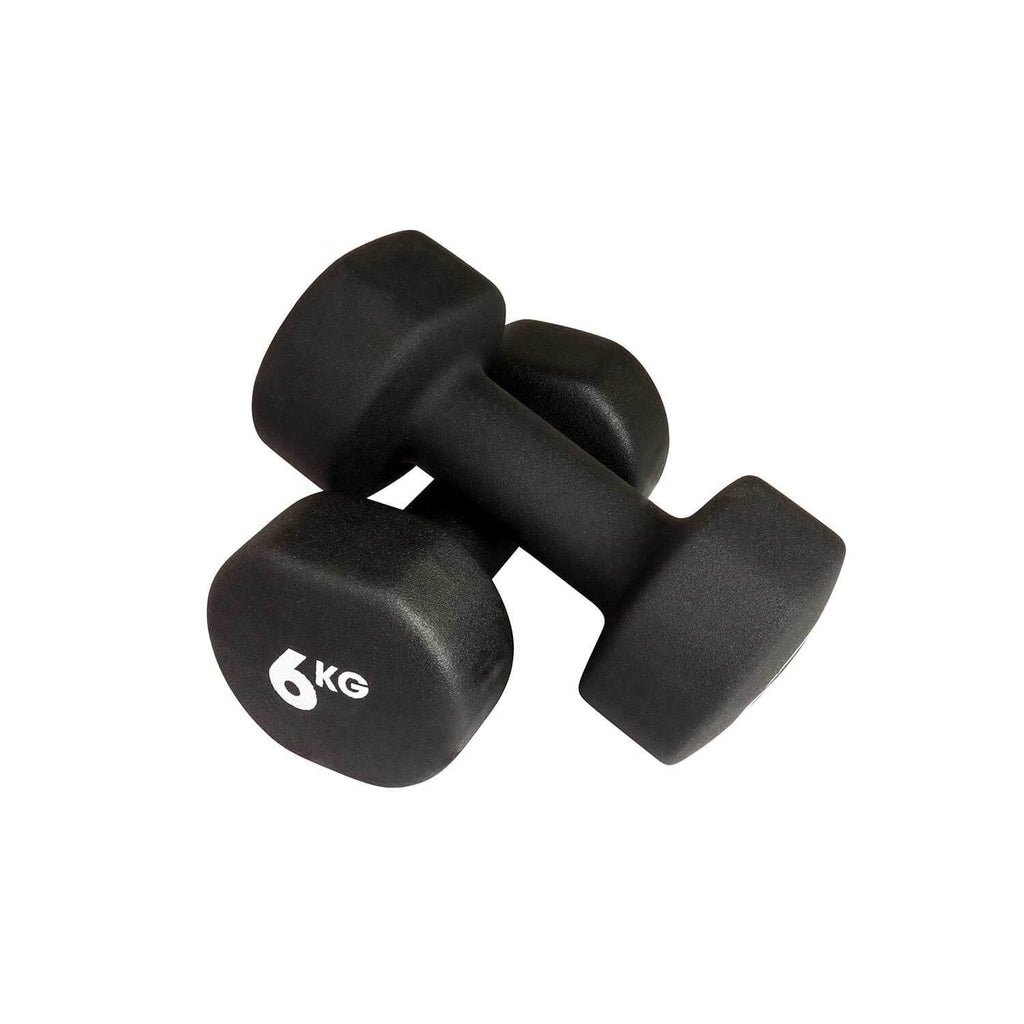 Fitness Mad 6kg Black Dumbbells Pair