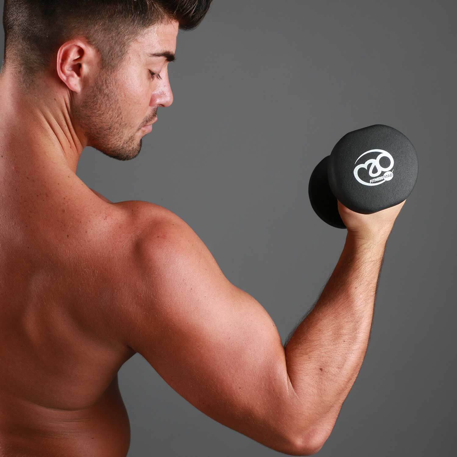 Fitness Mad 6kg Black Neoprene Dumbbells Workout For Less