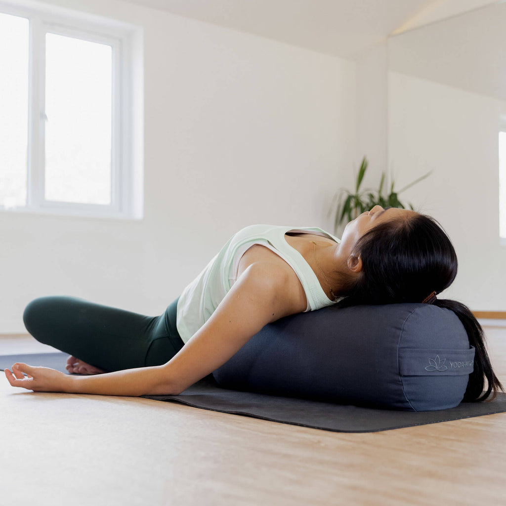 Fitness Mad Buckwheat Yoga Bolster - Blue