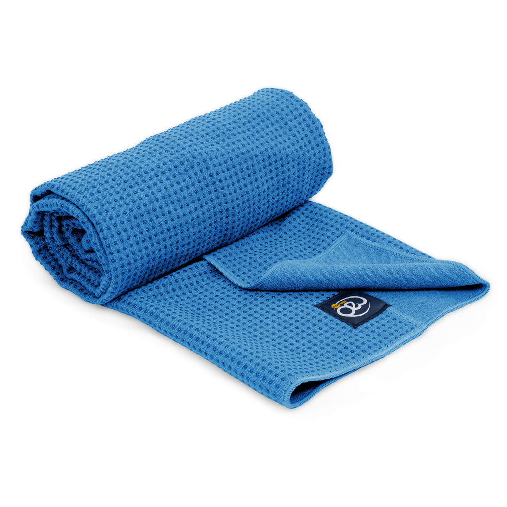 Fitness Mad Grip Dot Hot Yoga Towel - Blue