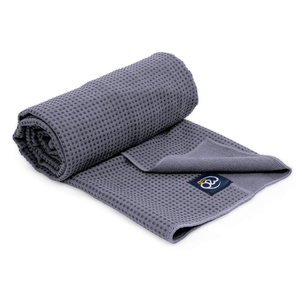 Fitness Mad Grip Dot Hot Yoga Towel - Grey