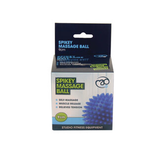 Boxed Fitness Mad Spikey Massage Ball - 9cm - Blue