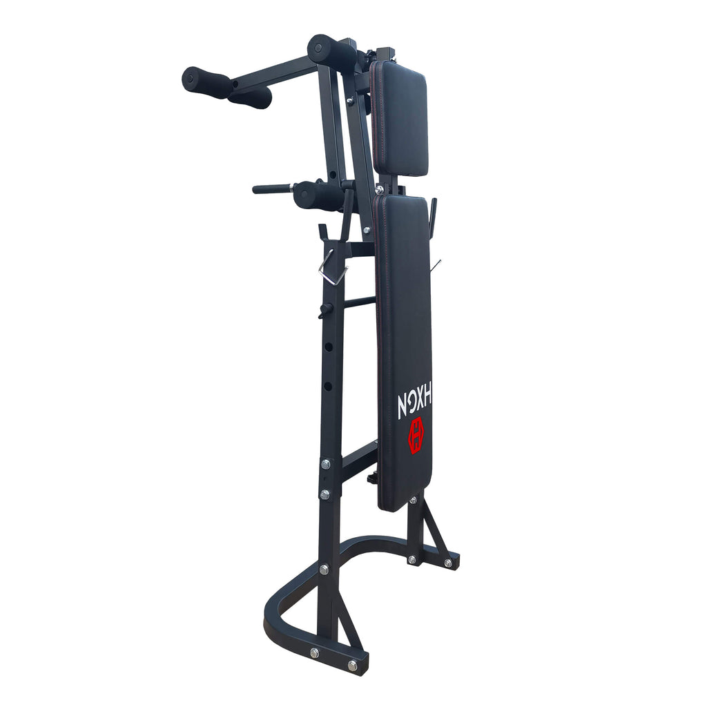 HXGN Folding Barbell Weight Bench with Leg Developer