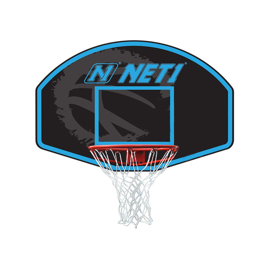 NET1 | Premium Basketball Backboard & Net System For Kids | Ultra Durable 15" Solid Steel Hoop | Wall-mounted Or Portable Height Adjustable | Padded