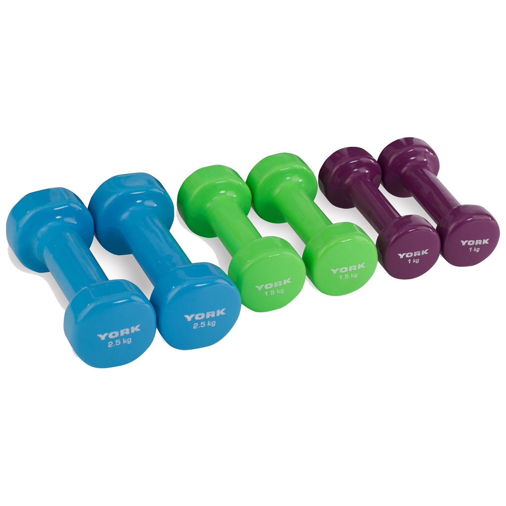 York 10kg Vinyl Dumbbell Weight Set