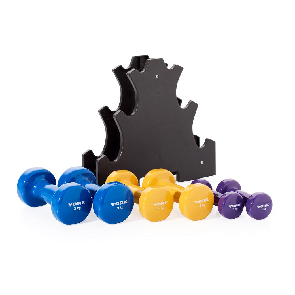 York 12kg Dumbbell Set with Stand
