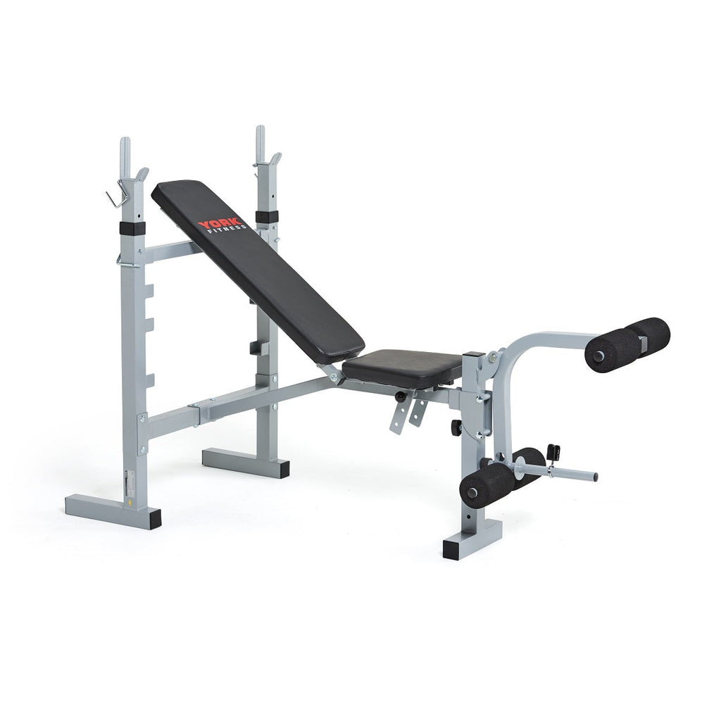 York B530 Heavy Duty Barbell Bench with Leg Developer