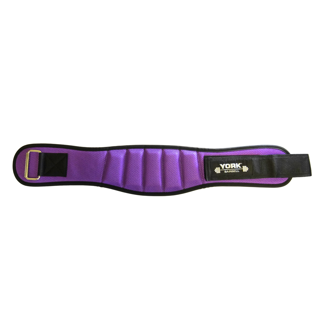 Purple padded adjustable weightlifting belt