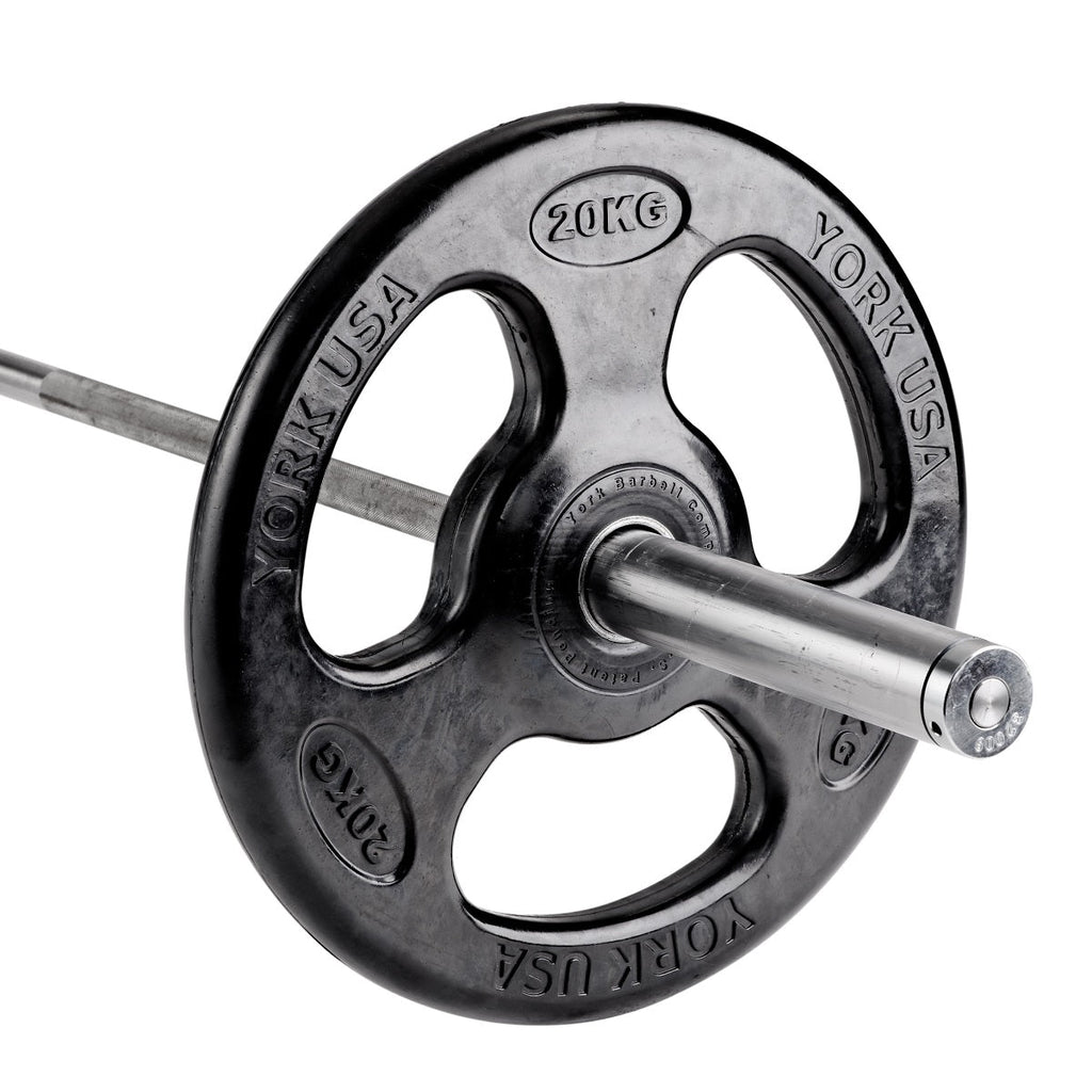 York Barbell ISO-Grip Rubber Olympic Weight Plates 1 x 20kg