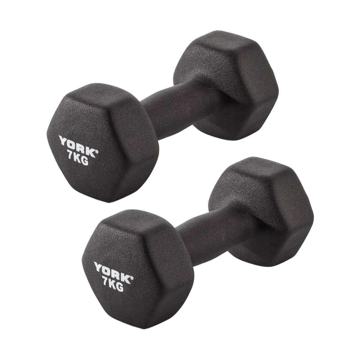 York Neoprene Hex Dumbbells x 7kg – Workout For Less