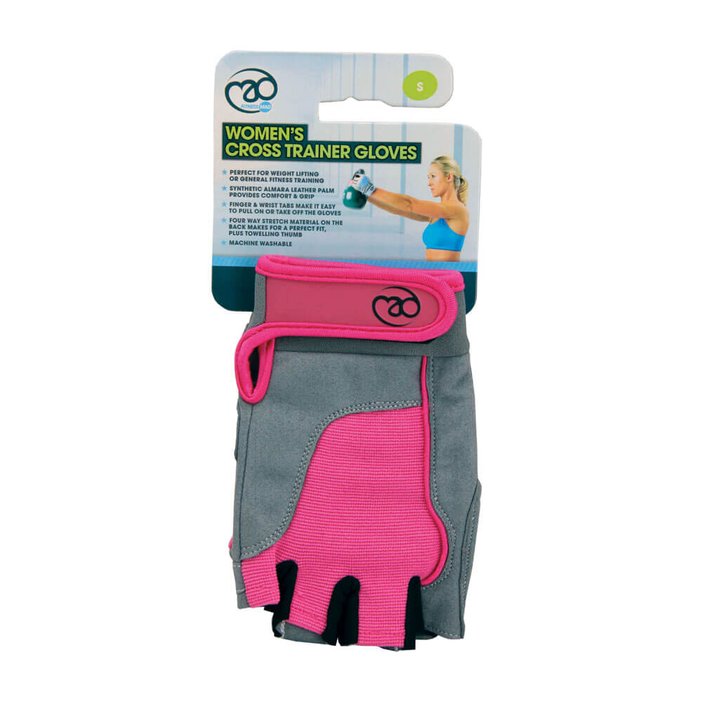 Fitness Mad Womens Cross Training Gloves - pink/grey