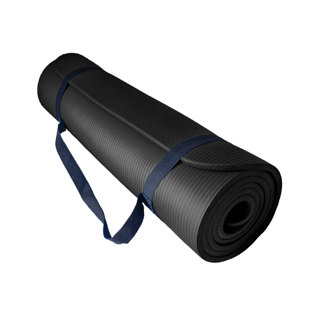 Azure 10mm Exercise Mat - Black