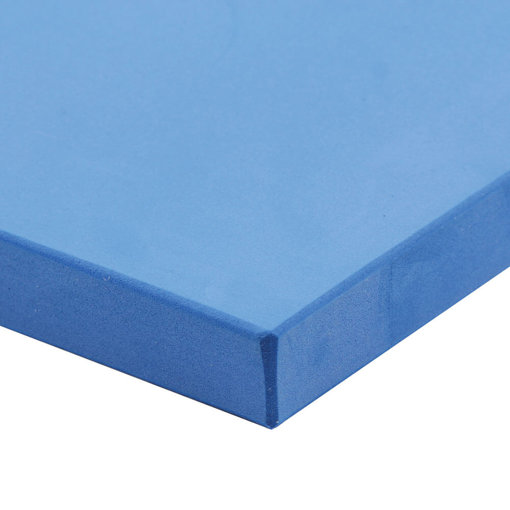 Fitness Mad Half Yoga Block Blue Edges - Blue