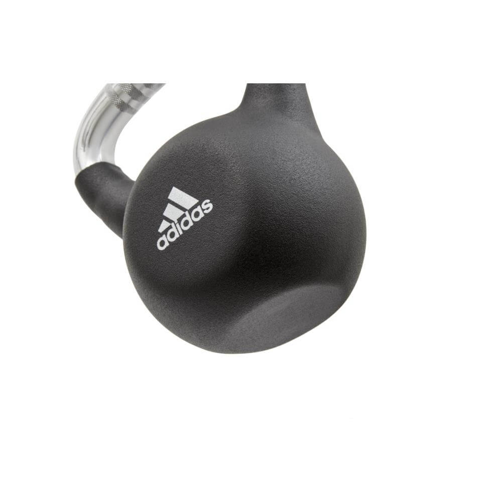 Adidas 4kg kettlebell showing the base