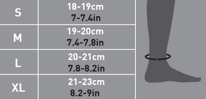 Adidas Ankle Support - Size Guide