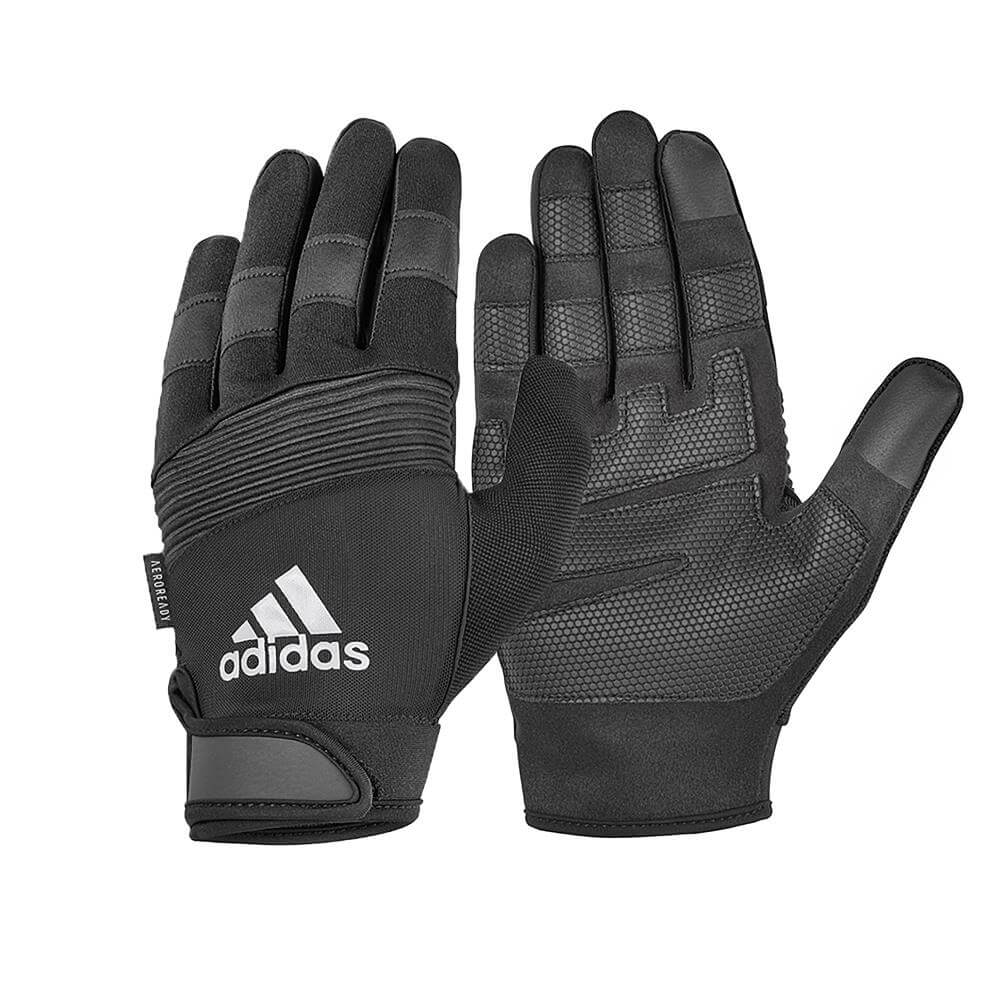 Adidas Mens Full Finger Performance Weight Lifting Gloves, Black