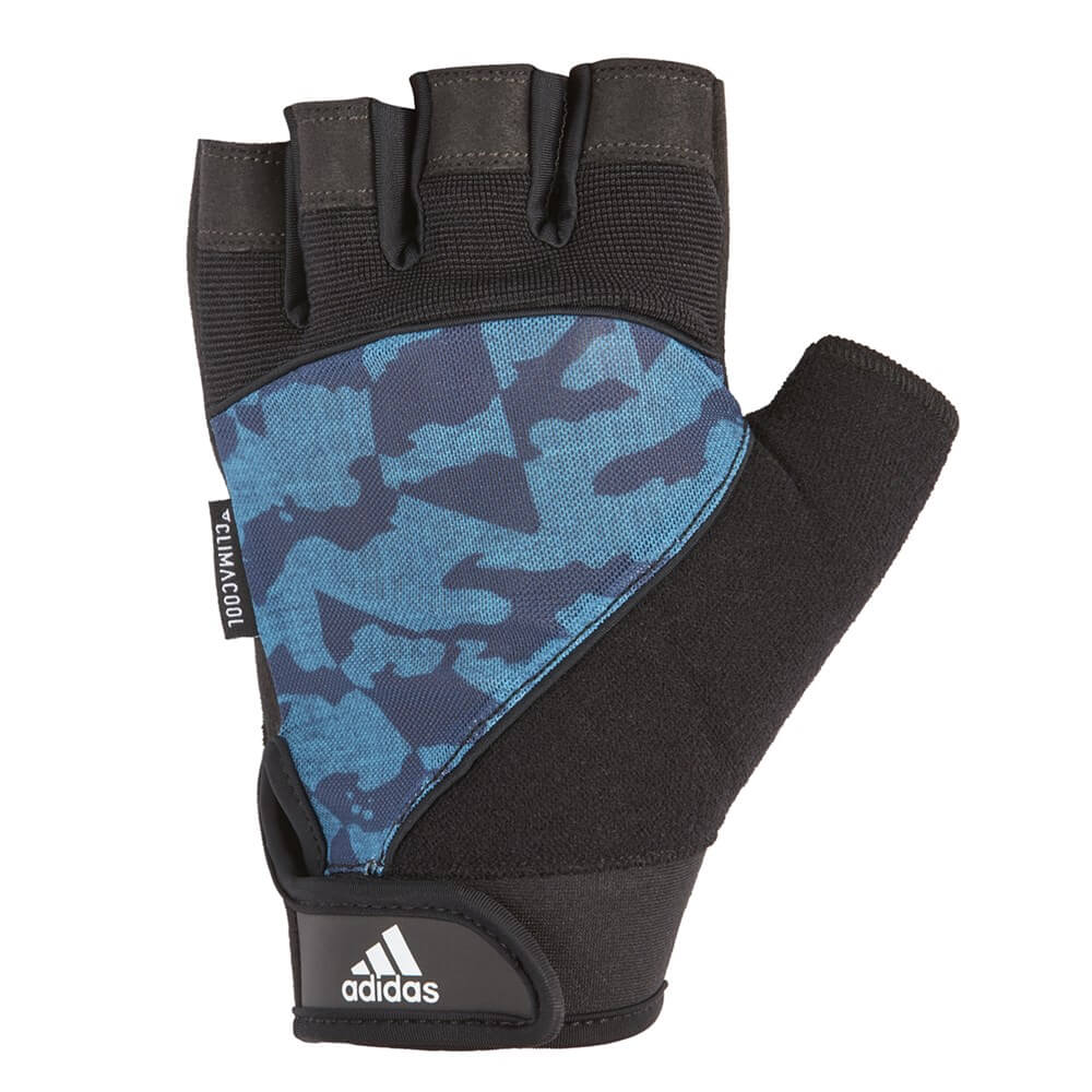 Adidas Half Finger Performance Gloves - Blue Camouflage