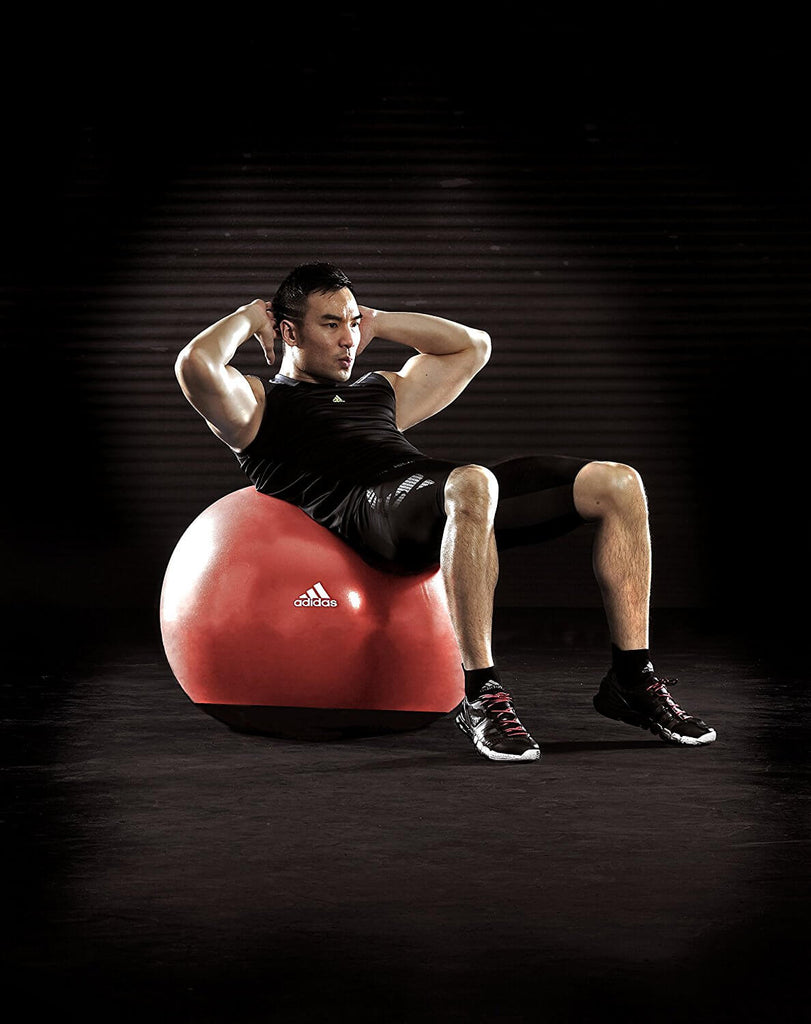 Adidas Premium Gym Ball - 65cm, Red - Crunch Exercise