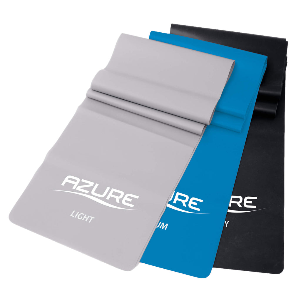 Azure Toning Resistance Band Set of 3 - Light, Medium & Heavy