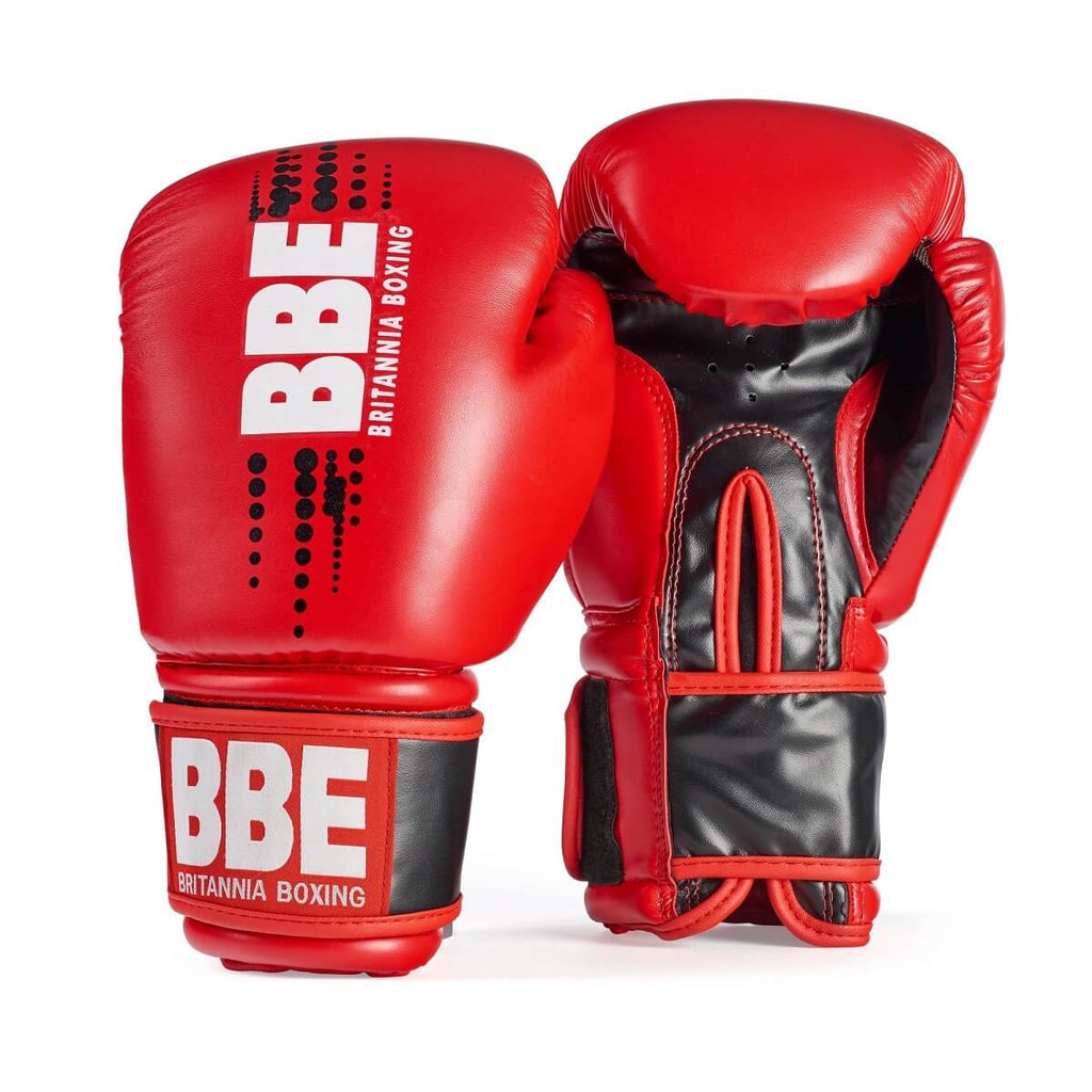 BBE Club FX Sparring and Bag Boxing Gloves, Red