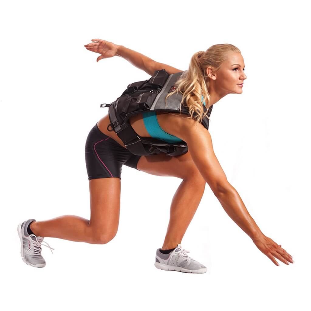 Woman exercising wearing a Body Sculpture 10kg Weighted Vest
