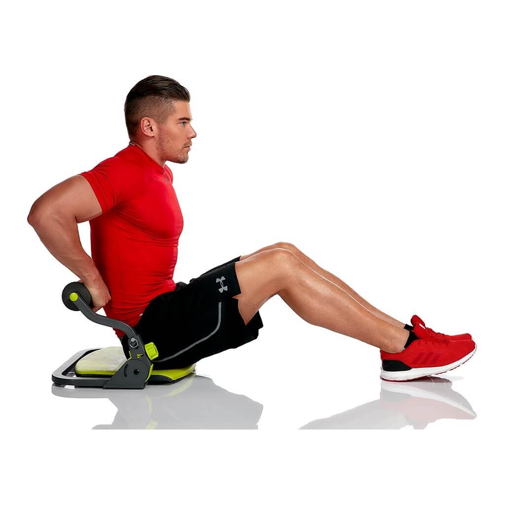 Man exercising with a body-sculpture-core-trimmer