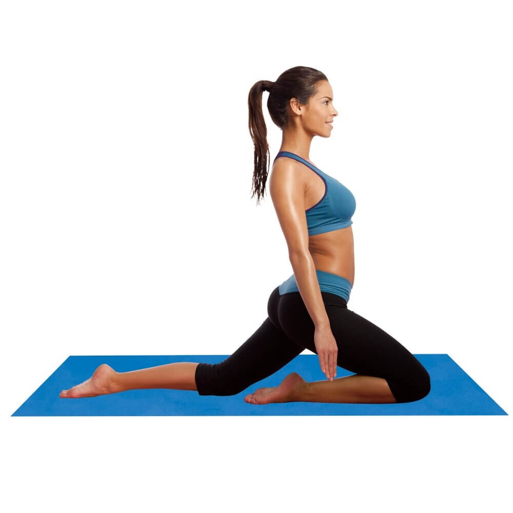 Woman exercising on a body-sculpture-exercise-mat