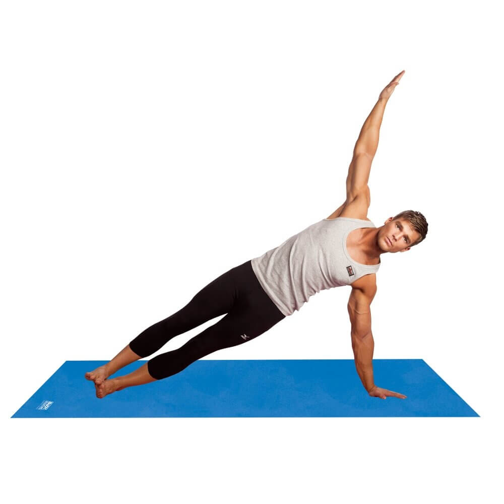 Man exercising on a body-sculpture-exercise-mat