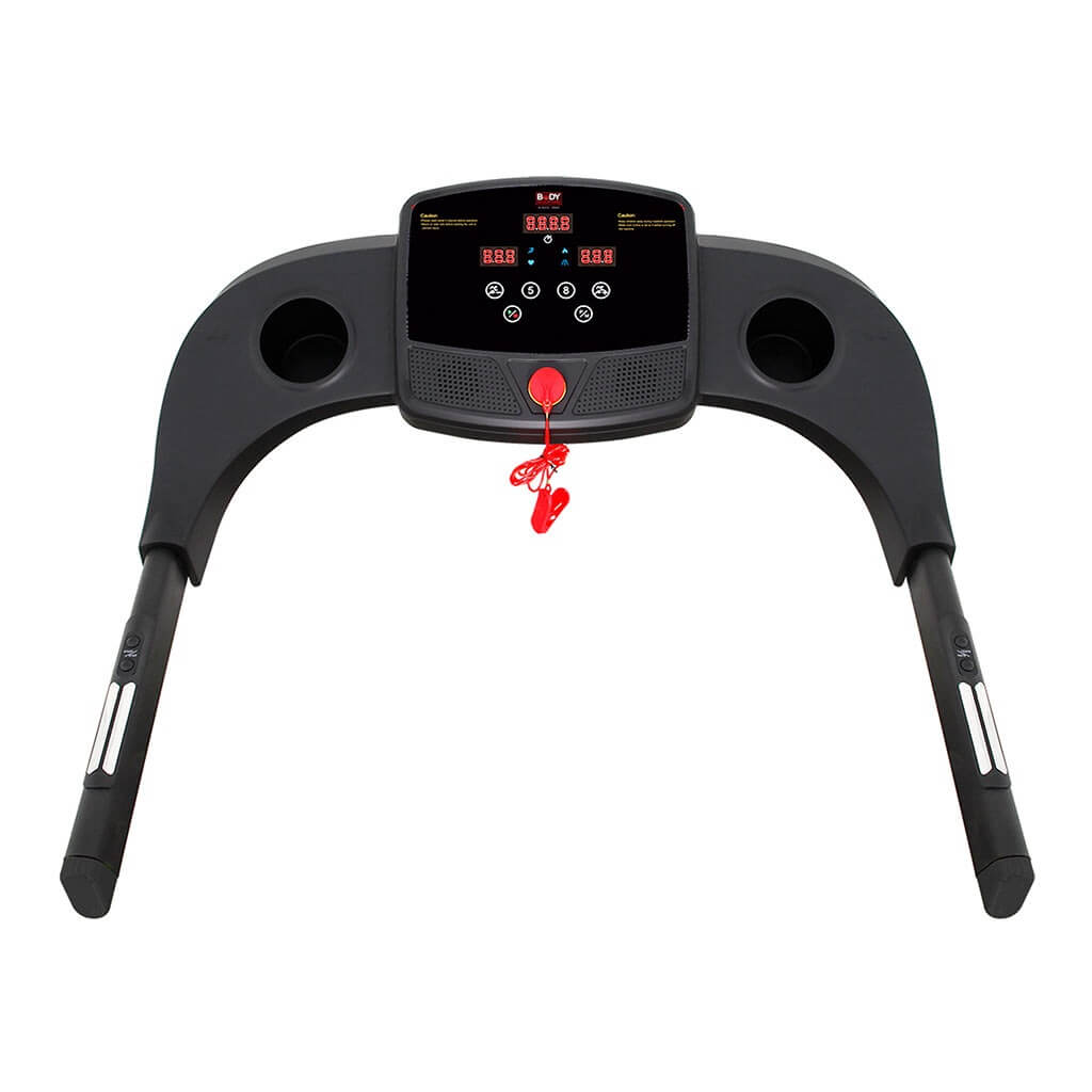 body-sculpture-folding-motorised-treadmill-bt3144 showing monitor display