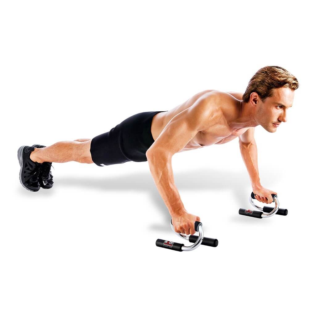Man performing push ups using Body Sculpture Push Up Bars
