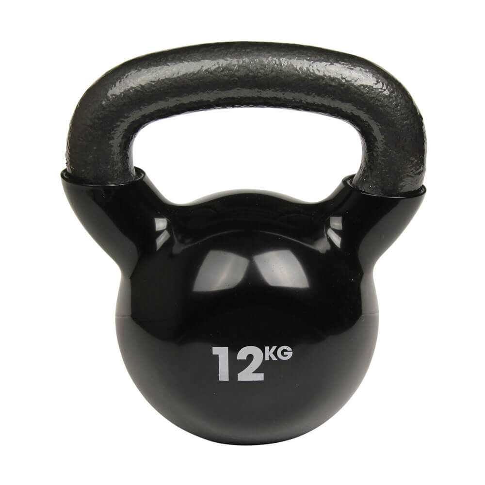 Fitness Mad 12kg Cast Iron Kettlebell Black