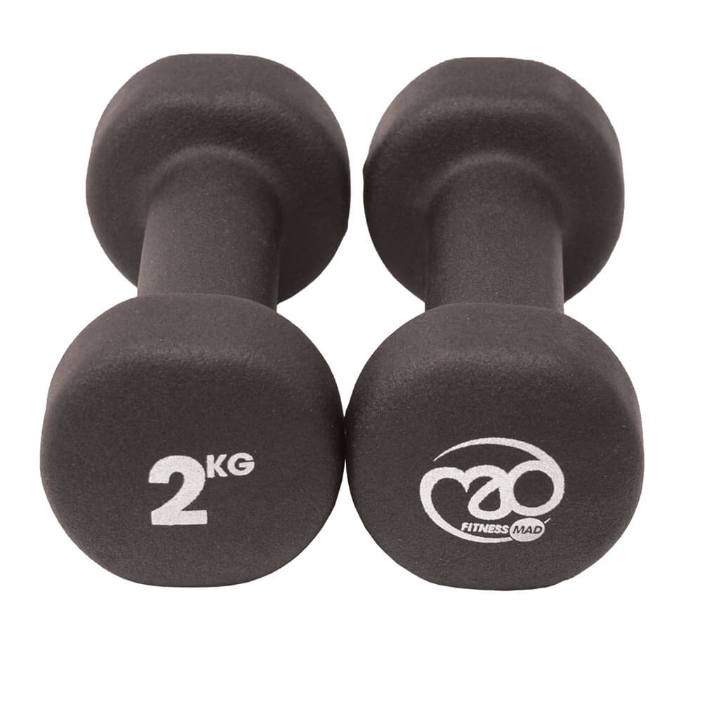 Fitness Mad 2kg Black Dumbbell