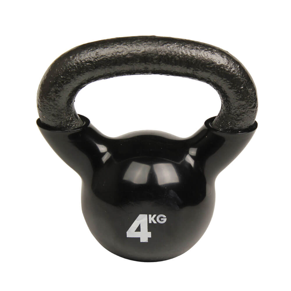 Fitness Mad 4kg Cast Iron Kettlebell Black