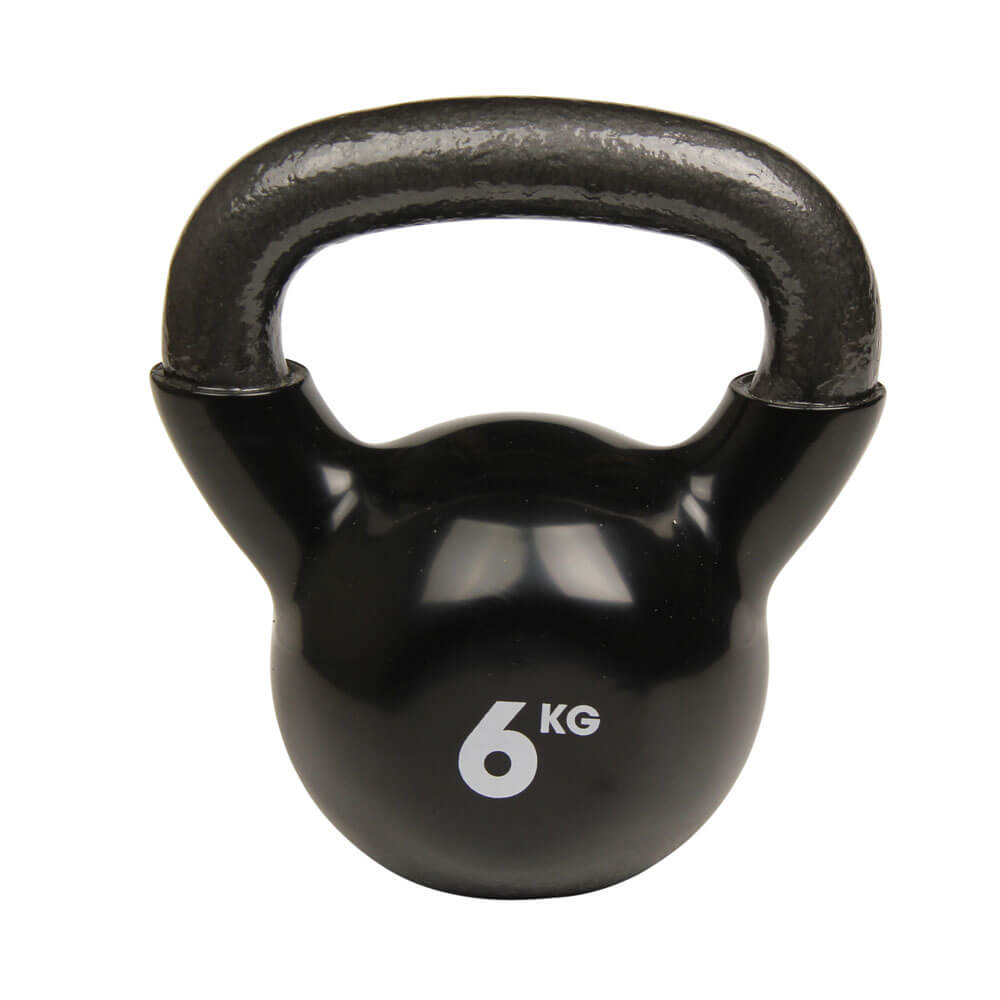 Fitness Mad 6kg Cast Iron Kettlebell Black