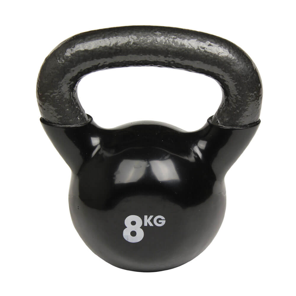 Fitness Mad 8kg Cast Iron Kettlebell Black